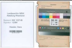 Entnazifizierung Hans Hessler , geb. 06.10.1903 (Polizeibeamter)