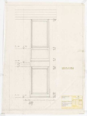 Wohnhaus F. Haas, Karlsruhe Ausführungsplanung: Fenster und Türen: Außenansicht 1:10