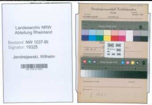 Entnazifizierung Wilhelm Jendreijewski , geb. 22.02.1909 (Polizeibeamter)