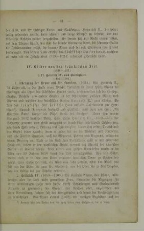 IV. Bilder aus der fränkischen Zeit (1024-1125.)