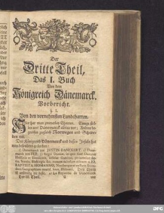 Das I. Buch Von dem Königreich Dänemarck.