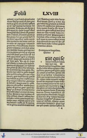 Dominica in sexagesima, Sermones I-III