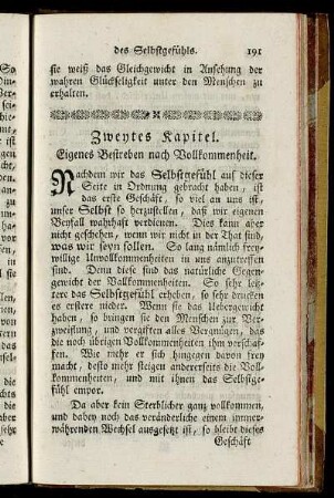 Zweytes Kapitel. Eigenes Bestreben nach Vollkommenheit.