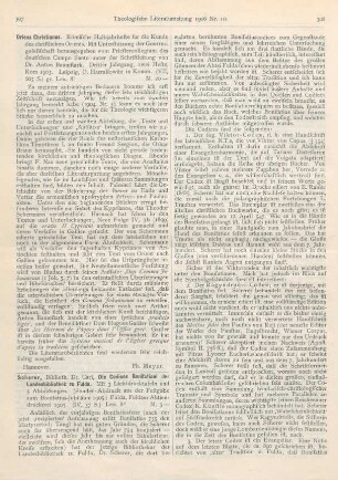 307 [Rezension] Baumstark, Anton (Hrsg.), Oriens Christianus. Römische Halbjahreshefte für die Kunde des christlichen Orients. 3. Jg