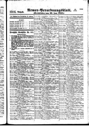 1514.Ausgabe. Freitag, 22. Juni 1917