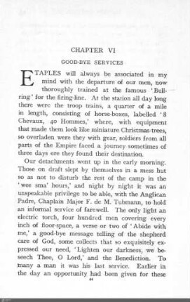 Chapter VI: Good-bye services