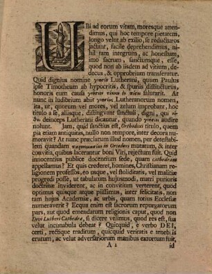 Decanus Ordinis Theologici In Academia Vittembergensi, Gottlieb VVernsdorfius ... Lecturis S. P. D.
