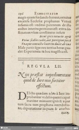 Regula LII. Non praestat impedimentum quod de Iure non sortitur effectum