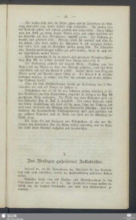 X. Das Verlegen gußeiserner Zuflußrohre