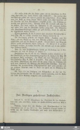X. Das Verlegen gußeiserner Zuflußrohre