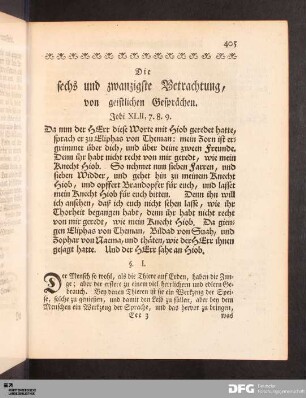Die sechs und zwanzigste Betrachtung [...]