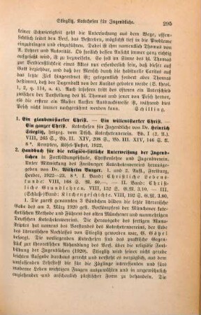 295-297 [Rezension] Stieglitz, Heinrich, Ein glaubensstarker Christ
