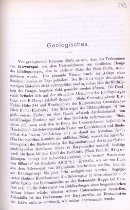 Geologisches.