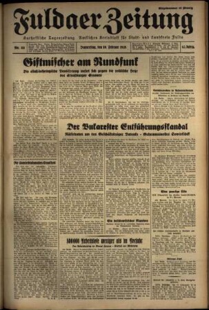 Ausgabe vom Donnerstag, den 10. Februar 1938.