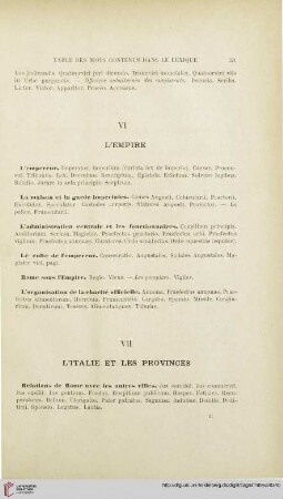 VI. L'empire