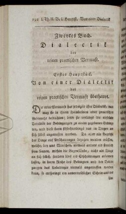 Zweytes Buch. Dialectik der reinen practischen Vernunft.