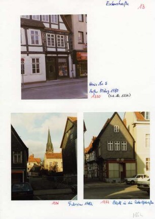 Exterstraße. Detmold. - Haus Nr. 5 - 1980. - Blick in die Adolfstraße