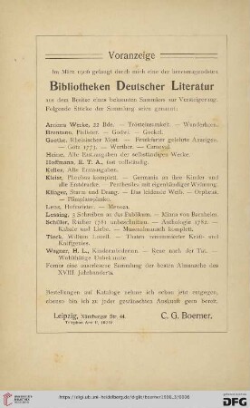 Voranzeige