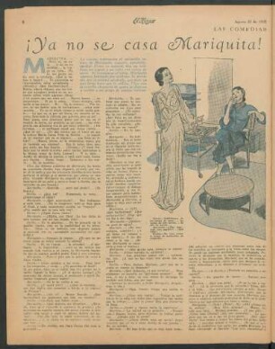 ¡Ya no se casa Mariquita! : Un acto