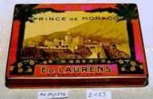 Blechdose für 50 Stück Zigaretten "'PRINCE DE MONACO' ED. LAURENS ALEXANDRIE - CAIRE"