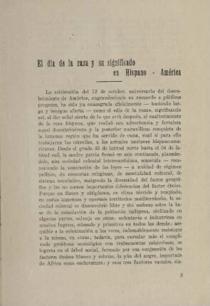El dia de la raza y su significado en Hispano-América
