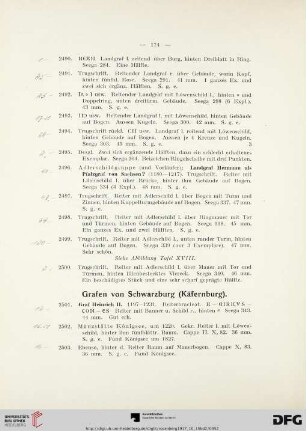 Grafen von Schwarzburg (Käfernburg) (Nr. 2501-2509)