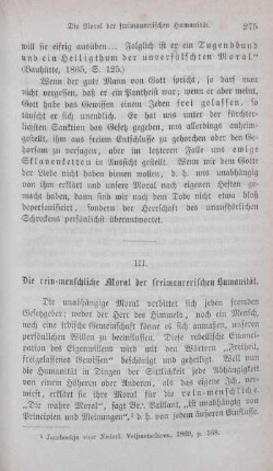 III. die rein-mensschliche Moral der freimaurerischen Humanität.