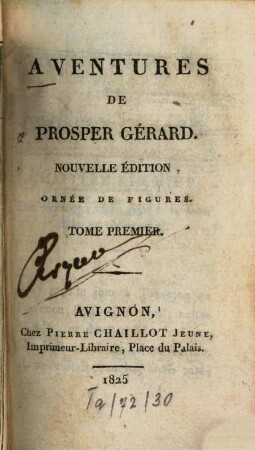 Aventures de Prosper Gerard, 1