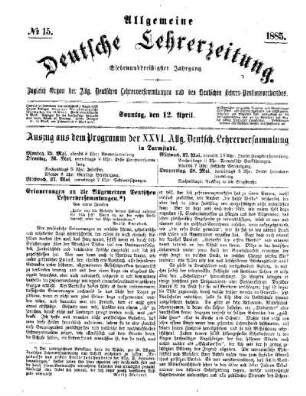 Erinnerungen an die Allgemeinen Deutschen Lehrerversammlungen
