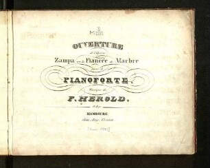 Ouverture de l'opera Zampa, ou La fiancée de marbre