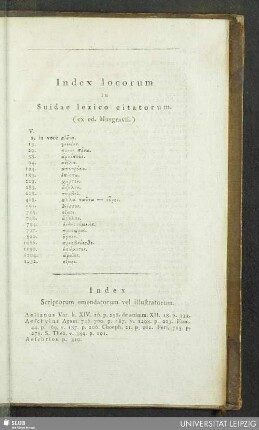 Index, Scriptorum emendatorum vel illustratorum