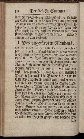 I. Des ungefärbten Glaubens, ... - III. Ihre thätige Liebe gegen den Neben-Menschen.