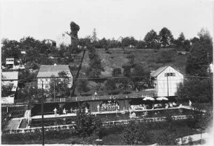 Mohorn-Grund. Hubertus-Bad. Blick von Westen über die Triebisch