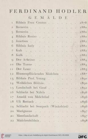 Gemälde (Nr.1-69)