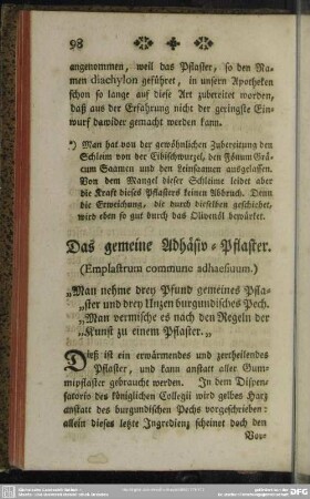 Das gemeine Adhäsiv-Pflaster