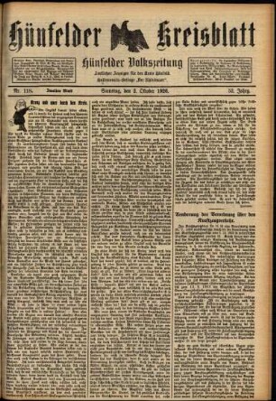 Zweite Ausgabe vom Samstag, den 02. Oktober 1926.