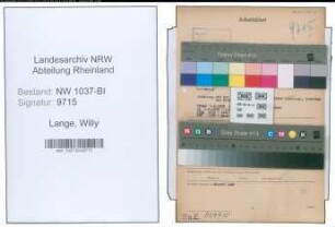 Entnazifizierung Willy Lange , geb. 13.01.1904 (Installateur)