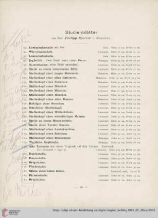 Studienblätter (Nr. 93-140d)