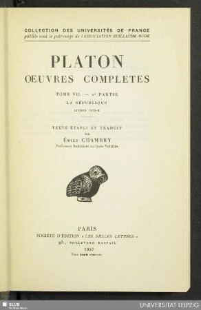 7,2 : La République: Livres VIII-X