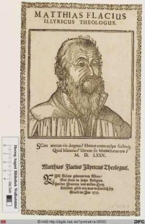 Bildnis Matthias Flacius Illyricus (eig. Vlacich)