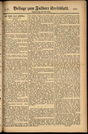 Zweite Ausgabe vom Donnerstag, den 24. Mai 1900.