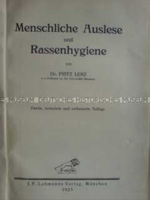 Menschliche Auslese und Rassenhygiene