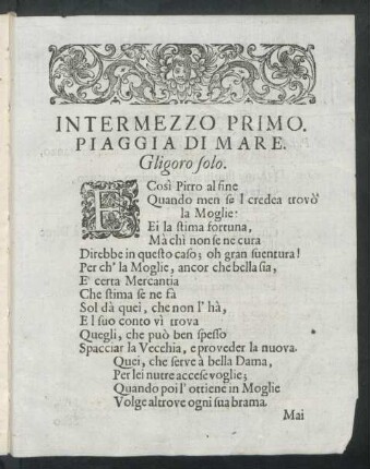 Intermezzo Primo.