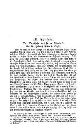 Der Deutsche und seine Schule : Sprechsaal