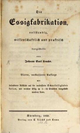 Vollständige Essig-Fabrikation ...