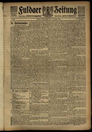 Ausgabe vom Donnerstag, den 25. Januar 1912.