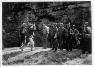 Felsenbühne Rathen. "Der Schatz im Silbersee" von Karl May. Aufführung 1941 oder 1942 (1940: Wild-West-Spiele nach Karl May mit "Schatz im Silbersee" und "Ölprinz" mit dem Zirkus Sarrasani)