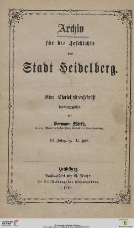 II. Heft (Titelblatt)
