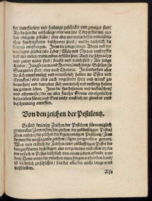 Von den zeichen der Pestilentz.