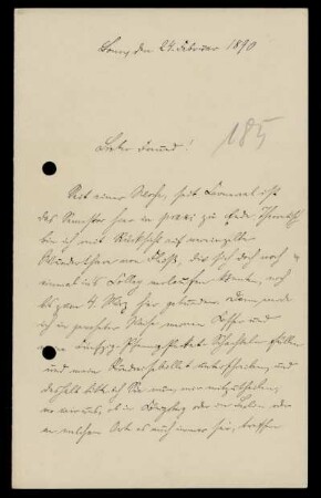Nr. 3: Brief von Hermann Minkowski an Adolf Hurwitz, Bonn, 24.2.1890